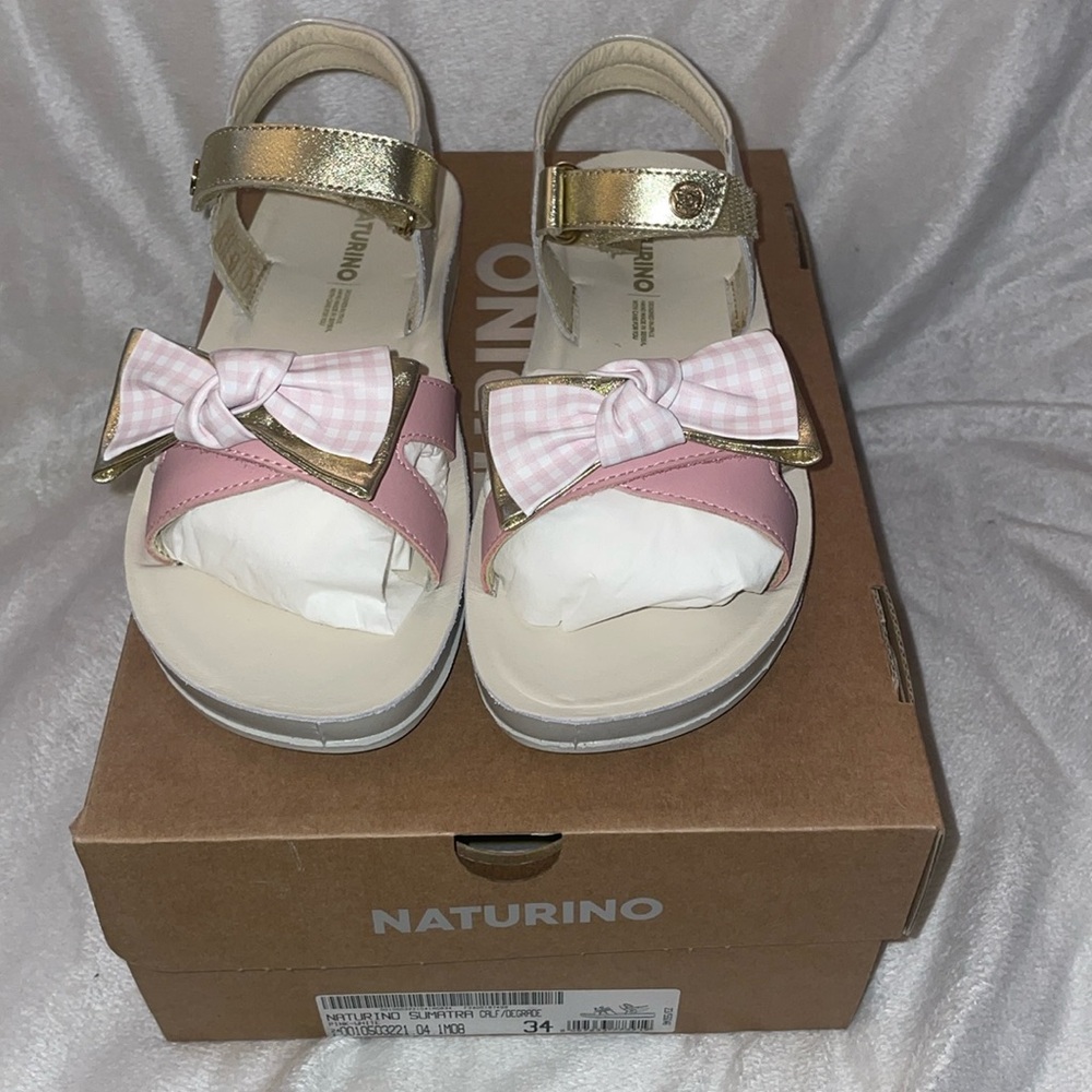 NATURINO SUMATRA Leather sandals in Pink - Picture 8 of 16